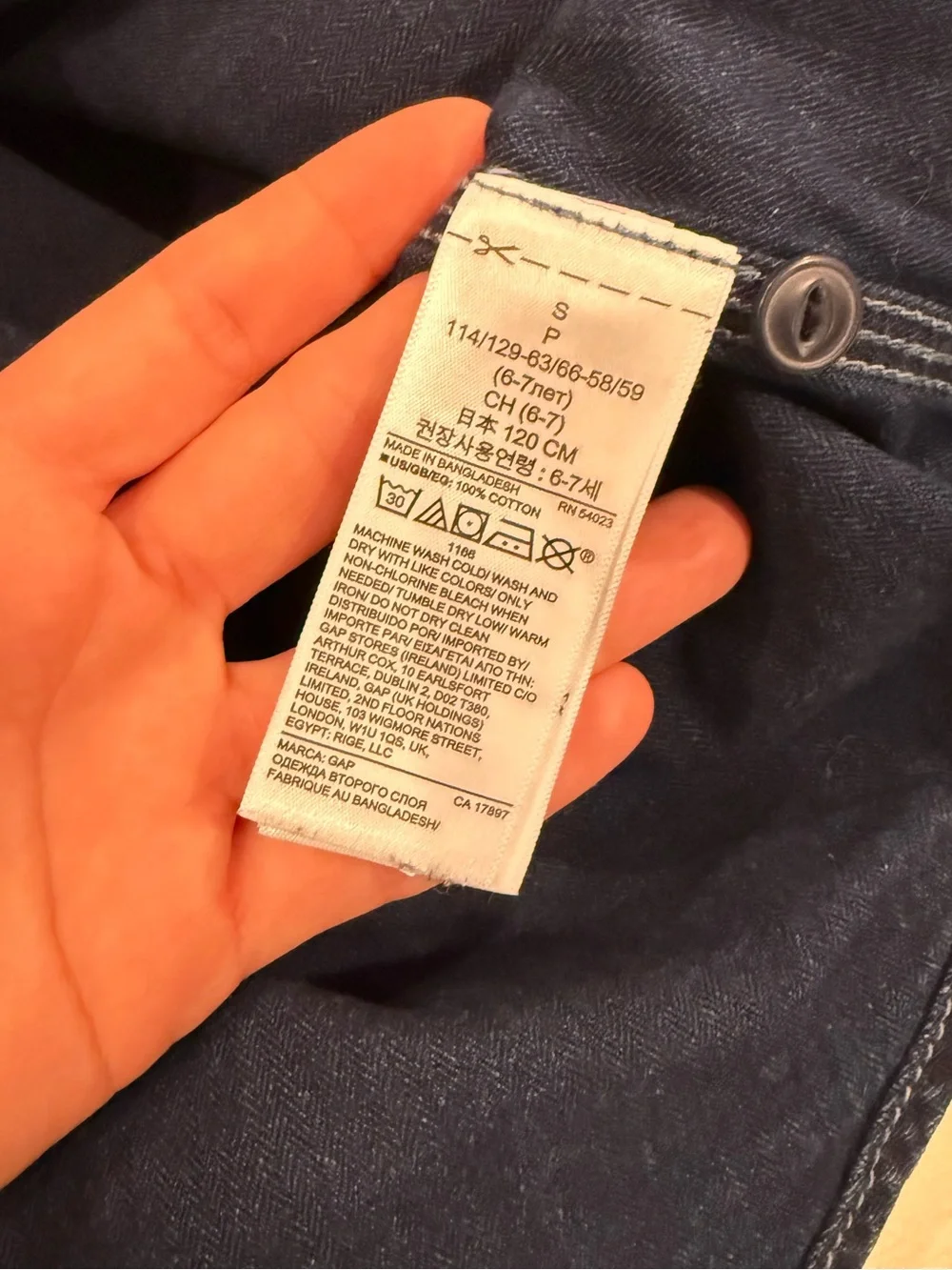 GAP Indigo Denim Longsleeve Button Down